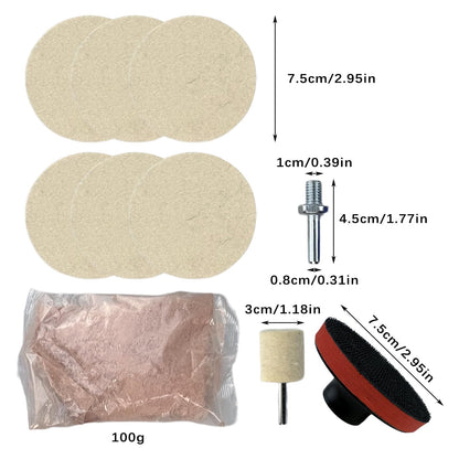 9Pcs Set Glass Polishing Kit