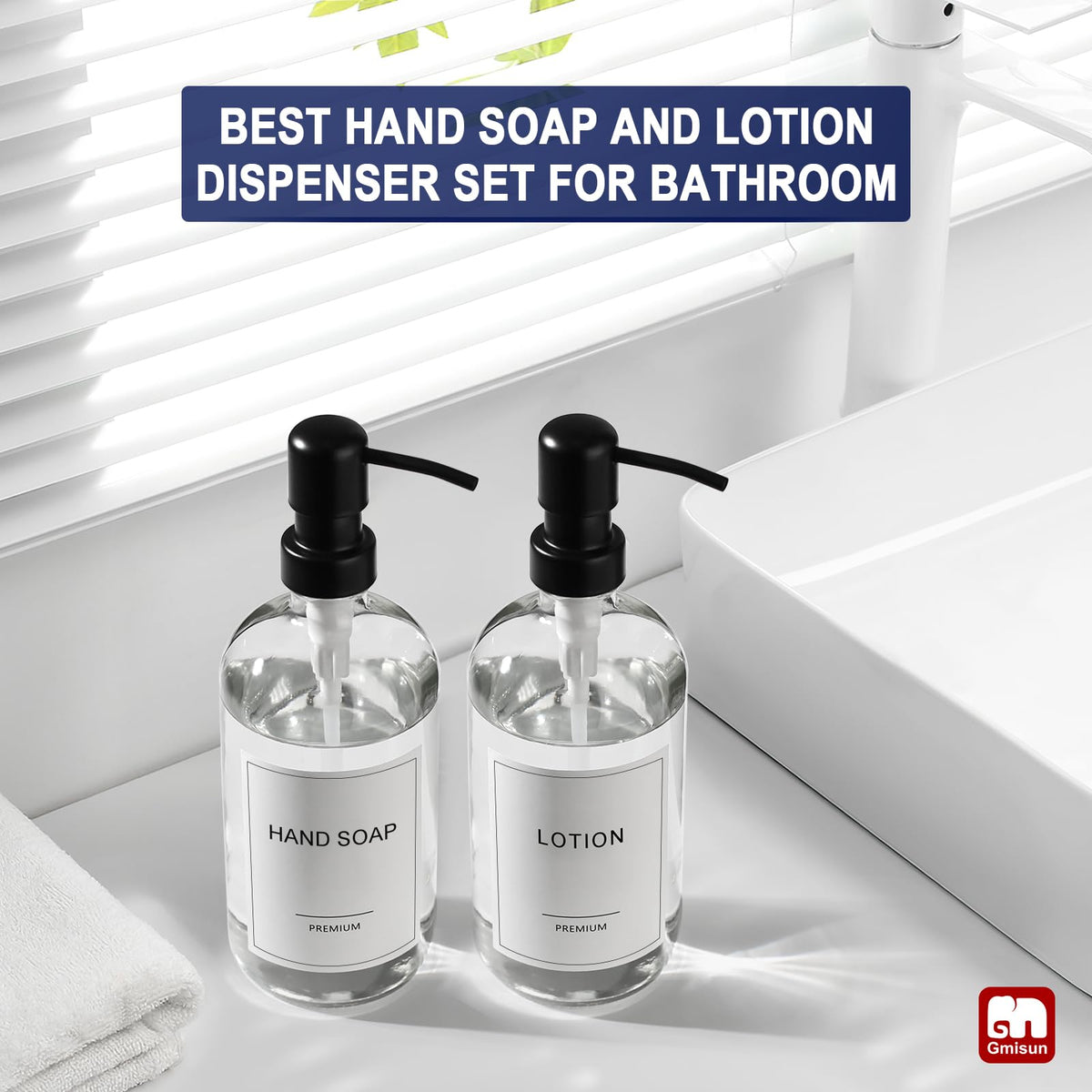 Glass Soap Dispenser with Pump (2 Count)