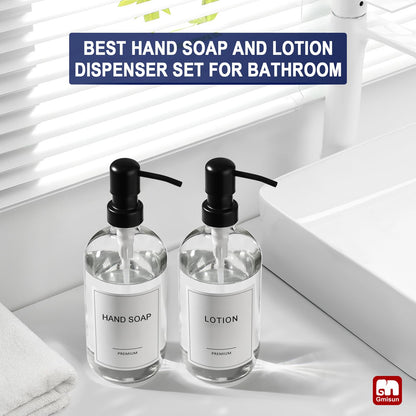 Glass Soap Dispenser with Pump (2 Count)