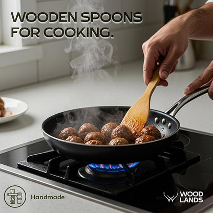 Harry Gifts for All Potter Fans Wooden Spoons for Cooking - 6-Piece Wooden Utensil Set with Spatulas & Spoons, Heat-Resistant, Eco-Friendly Kitchen Utensils for Non-Stick Cookware