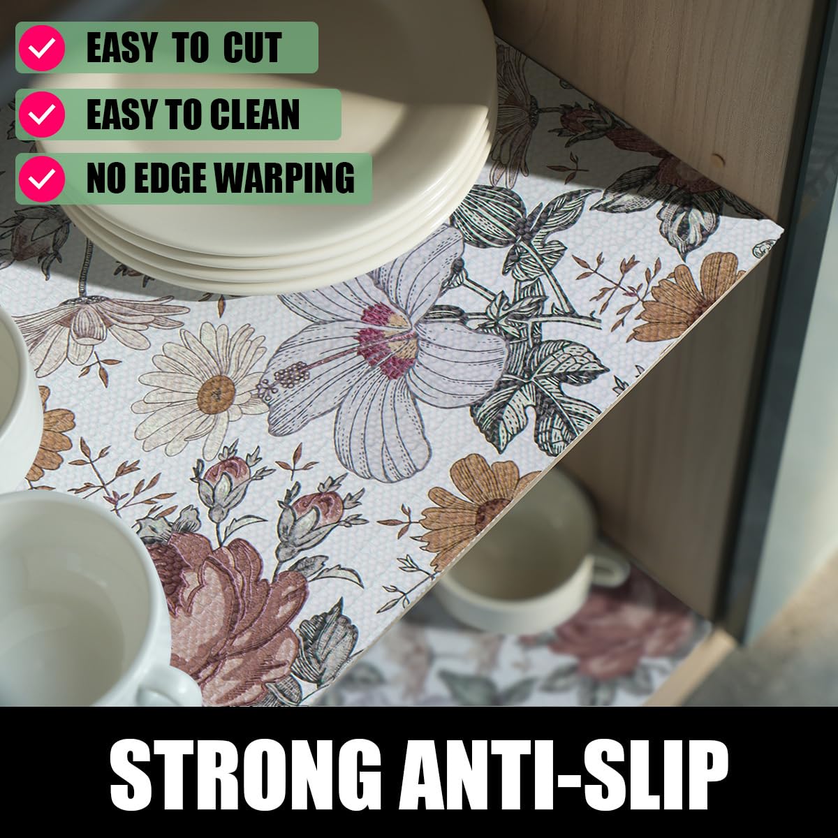 Floral Drawer Shelf Liners