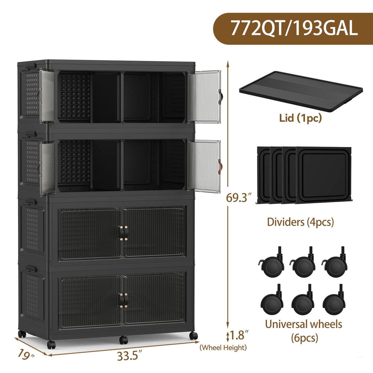 760Qt Stackable Storage Bins