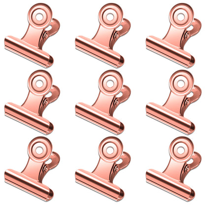 30 Pack Small Rose Gold Bull Clips (30 Count)