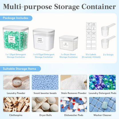 Laundry Pods Container with Pop (3 Count)