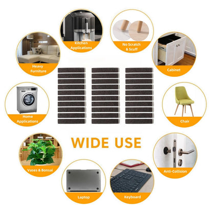 Felt Strips with Adhesive Backing for Furniture (30 Count)