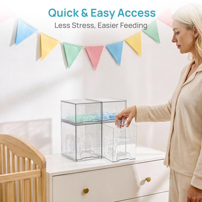 Clear Stackable Storage Drawers Set of 4 (4 Count)