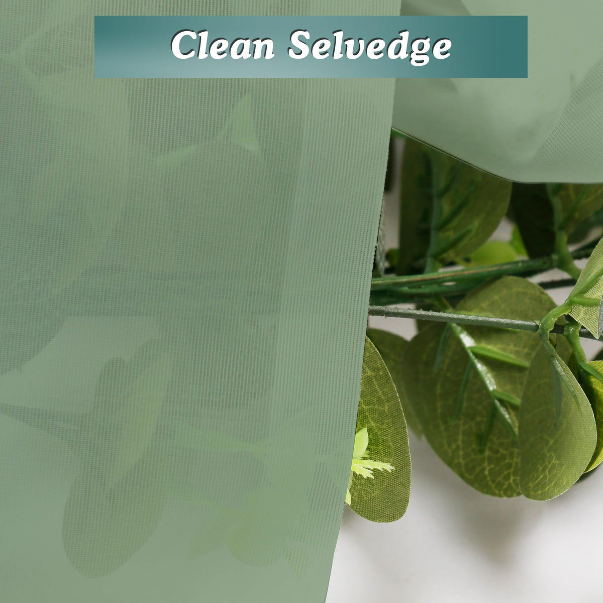 Sage Green Sheer Valances for Windows (2 Count)