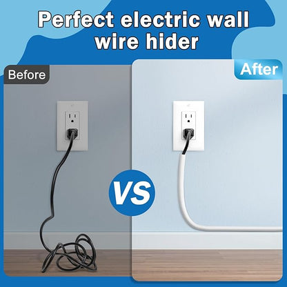 UOMTFAI Wall Cord Hider 118 Inch - Self-Adhesive Wire Cover Raceway for Walls, Flexible PVC Cable Concealer for Home and Office, W0.59 H0.39in - White
