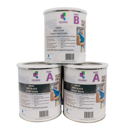 Coloredepoxies 10015 Black Epoxy Resin Coating Made with Beautiful and Vibrant Pigments (384 Fl Oz)