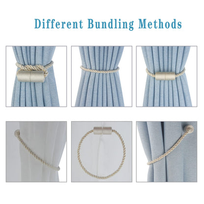 Magnetic Curtain Tiebacks Decorative Holdbacks Rope Tie Back Drapes Hangtty