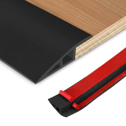 Floor Transition Strip Vinyl Door Threshold Ramp Self Adhesive Carpet Edging Strip Doorway Edge Trim (6.6 Foot)