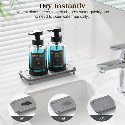 15oz Glass Foaming Soap Dispenser Set (2 Count)