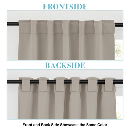 Blackout Curtains 80 inches Long for Bedroom Living Dining Room (2 Count)