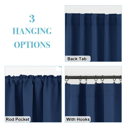 Privacy Bathroom Curtains (2 Count)