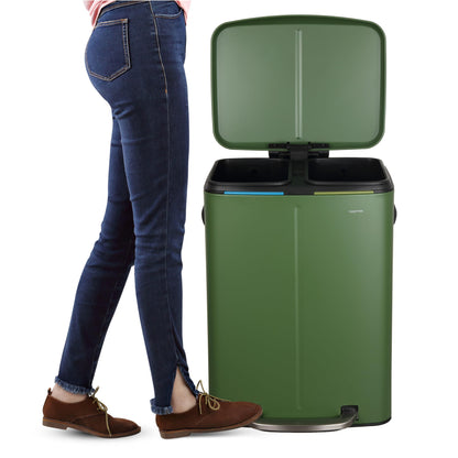 Marco 10.6 Gal Double Bucket Step Trash Can