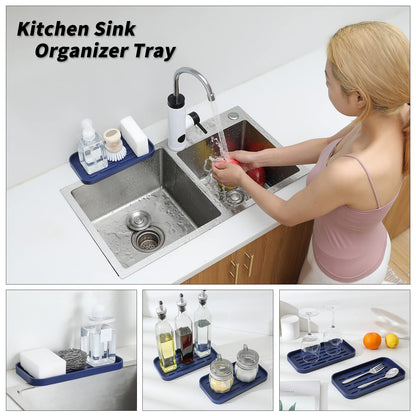Silicone Kitchen Sink Organizer Tray for Multiple Usage