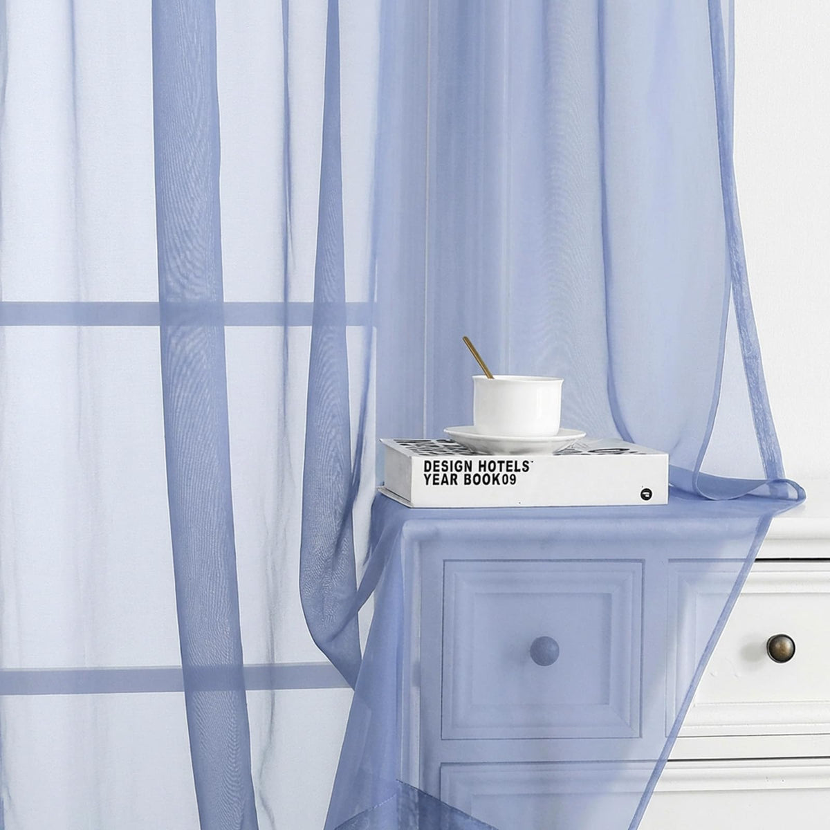 Sheer Curtains 108 Inch Length 2 Panels Set (2 Count)