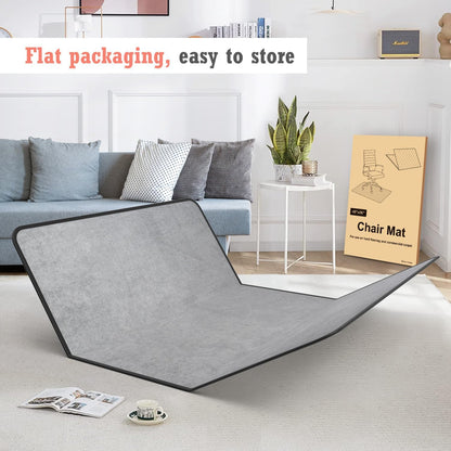 Heavy Duty Office Chair Mat for Carpet and Hardwood Floor Bohemian Desk Chair Mat Rug 36'' x 48'' Corduroy Surface Floor mats for Office Home
