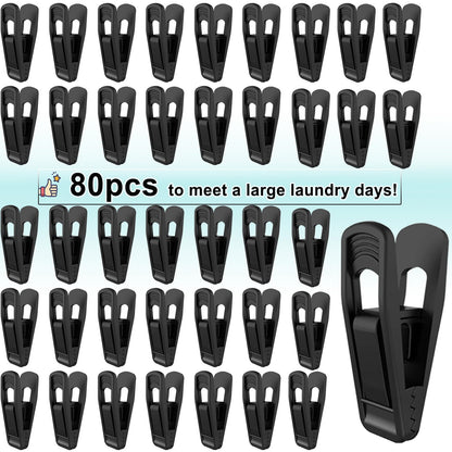 Hanger Clips Perfect for Velvet Hangers (80 Count)