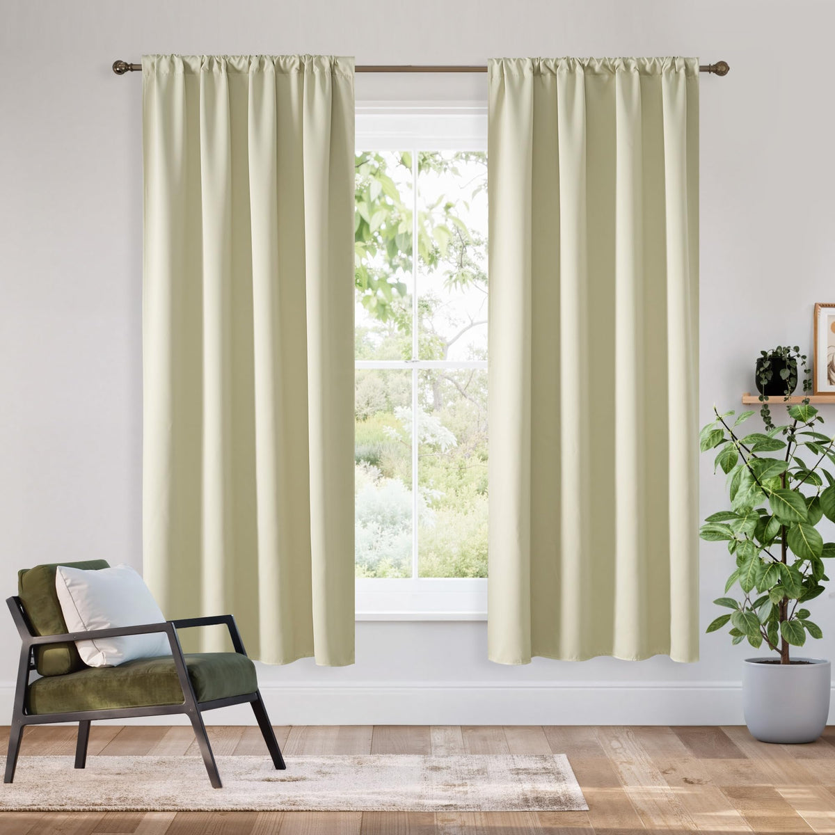 Bedroom Blackout Curtains 54 inches Long (2 Count)