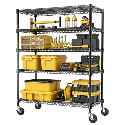 Black Storage Wire Rack Shelf
