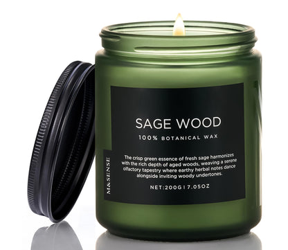 Sage Wood Scented Candles for Home (7.05 Ounce)