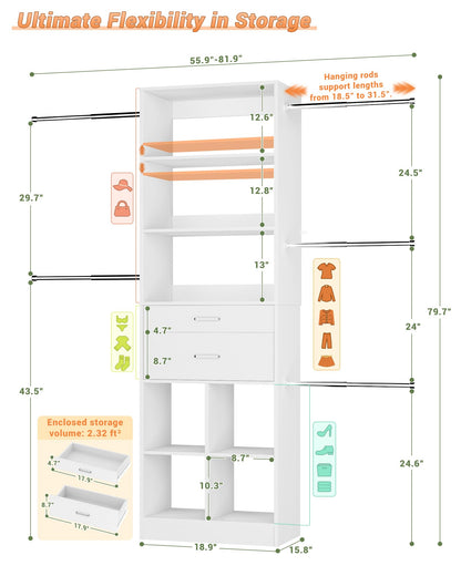 Small Closet System (6 Count)