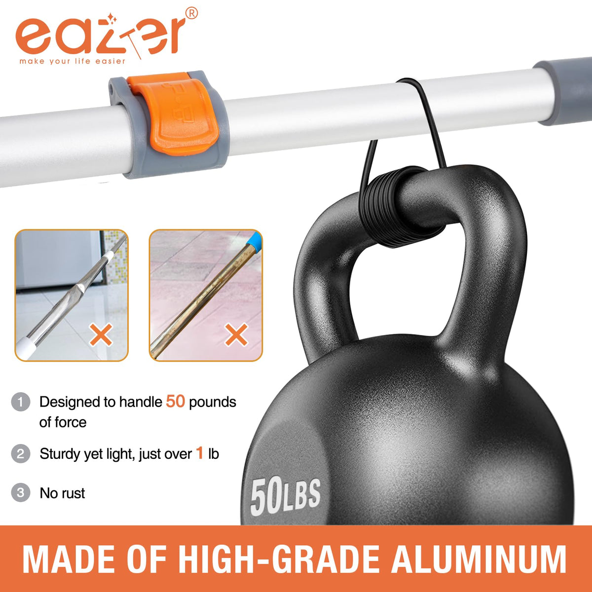 65'' Squeegee Window Cleaner 2 in 1 Rotatable Window Cleaning Tool Kit with Telescopic Pole