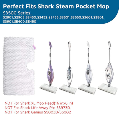 Steam Mop Replacement Pads for Shark Steamer S3501 S3601 12 Pack (4 Count)
