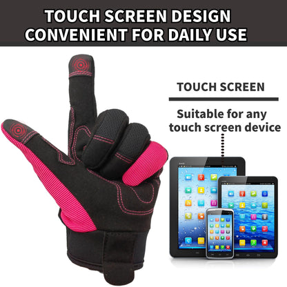 2 Pairs Touchscreen Mechanic Work Gloves Women