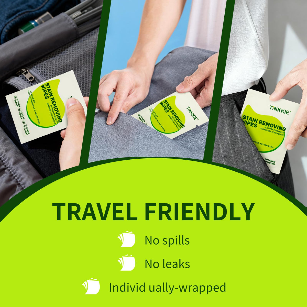Stain Remover Wipes for Clothes & Fabric (50 Count)