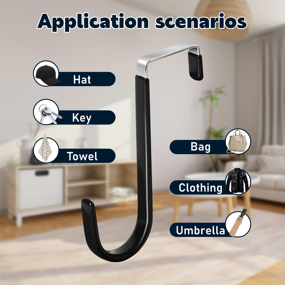 4 Pack Over The Door Hooks (4 Count)