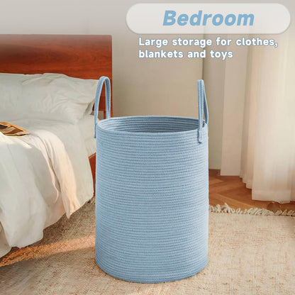 80L Cotton Rope Laundry Basket Hamper