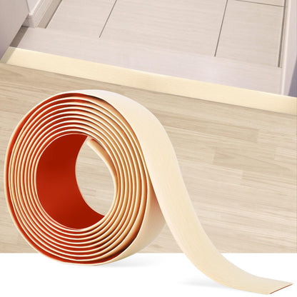 5Ft Floor Transition Strip Self Adhesive Vinyl Cover Floor Strip Flat Divider Transition Strip Wood Grain Design for Laminate Floor Gaps and Doorway Transitions