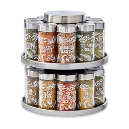 Salem 20 Jar Rotating Spice Rack with Spices Included
