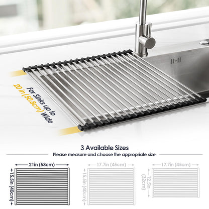Roll Up Dish Drying Rack Over Sink