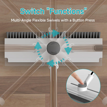 Floor Scrub Brush with Long Handle Length Adjustable