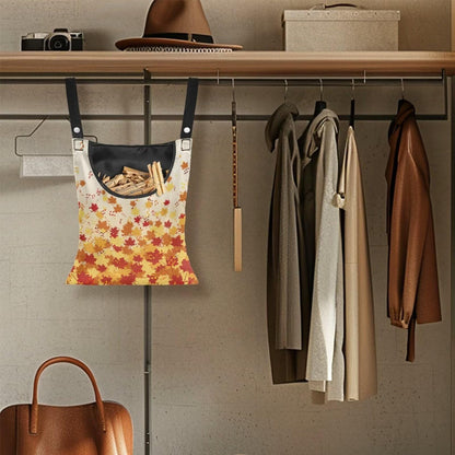 Maple Leaf Print Clothespin Bag Clothespin Bag for Clothesline Outdoor Clothespins Storage with Hanger Hook Waterproof Clothespins Bags Hanging for Indoor Outdoor