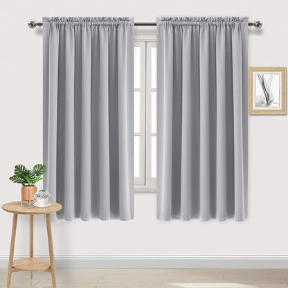 Wide Blackout Curtains for Living Room 60 x 63 Inch Long 2 Panels