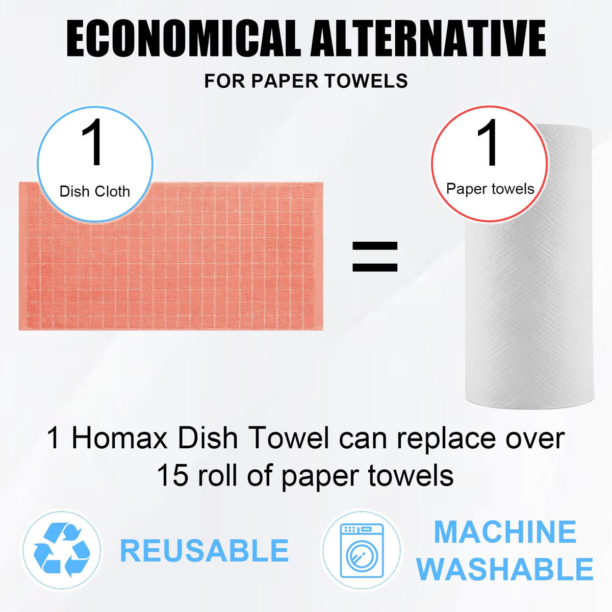 100% Cotton Terry Kitchen Towels (6 Count)