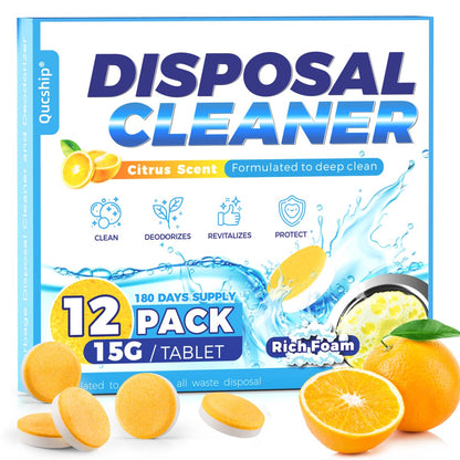Garbage Disposal Cleaner Deodorizer Tablets (12 Count)