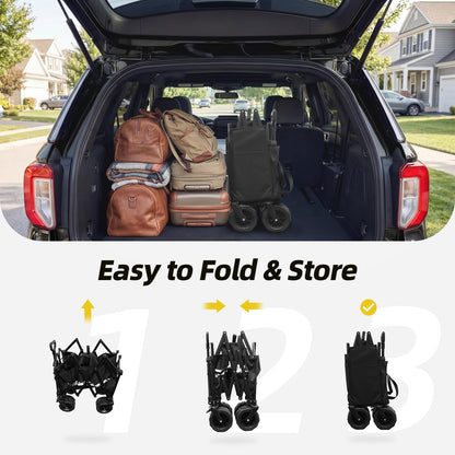 Wagons Carts Foldable Heavy Duty with 400Lbs Wt