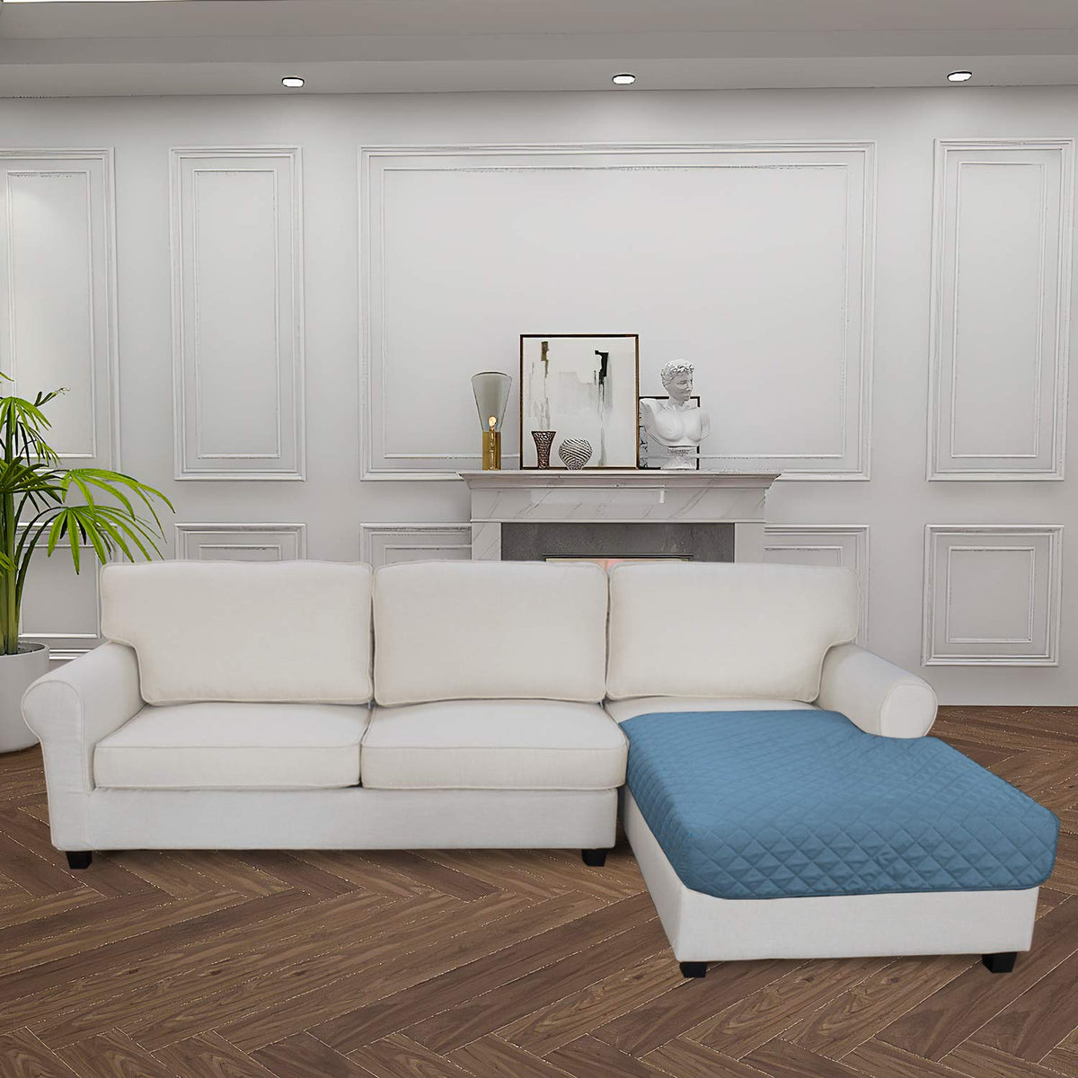 Sectional Couch Covers for Dogs L Shape Sofa Cover Reversible Sofa Slipcover Chaise Lounge Cover Furniture Protector Cover for Pets Dog Cat