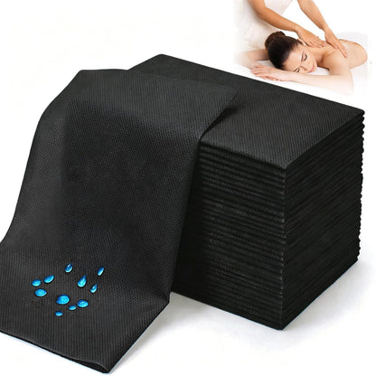 50PCS Massage Table Sheet Disposable Spa Bed Cover 75"x31" Waterproof Black (50 Count)