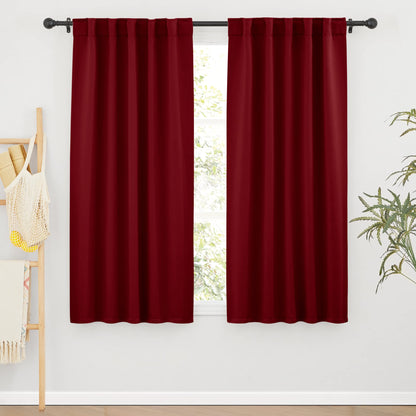 Blackout Curtains 63 inches Long for Bedroom (2 Count)