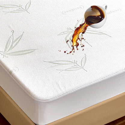 Queen Mattress Protector Waterproof Mattress Pad Washable Bamboo Rayon Mattress Cover Breathable Noiseless Bed Protector 5"