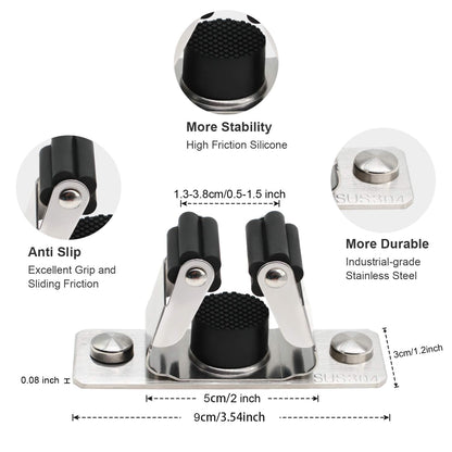 Mop and Broom Holder Wall Mount (5.9 Ounce)