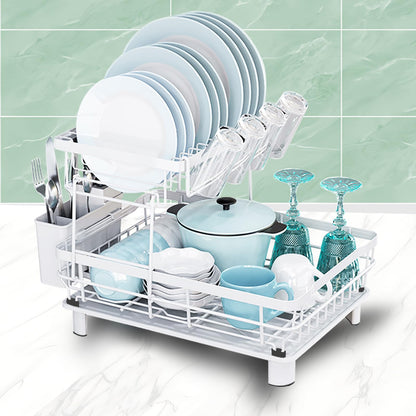 Dish Drying Rack with Drainboard for Kitchen Countertop 2