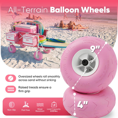Heavy Duty Beach Wagon with 9" Big Sand
