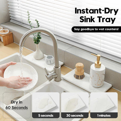 2PCS 10"x 5" Large Bathroom Sink Vanity Trays (2 Count)